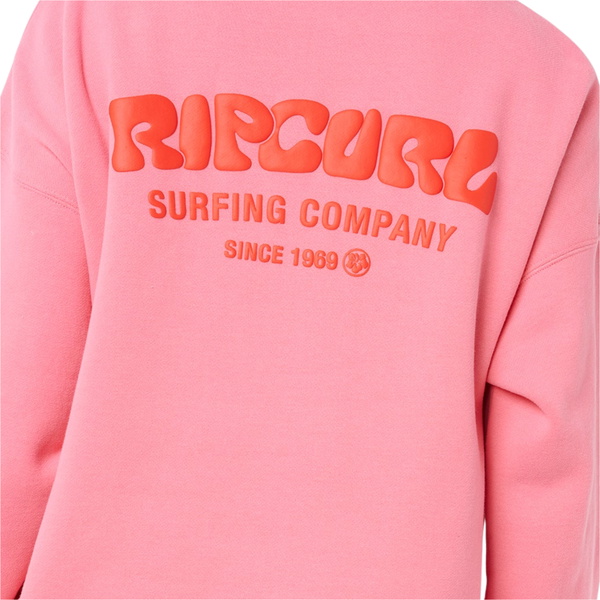 2026 Rip Curl Womens Surf Puff 1/4 Zip Crew Fleece 07WWFL - Pink